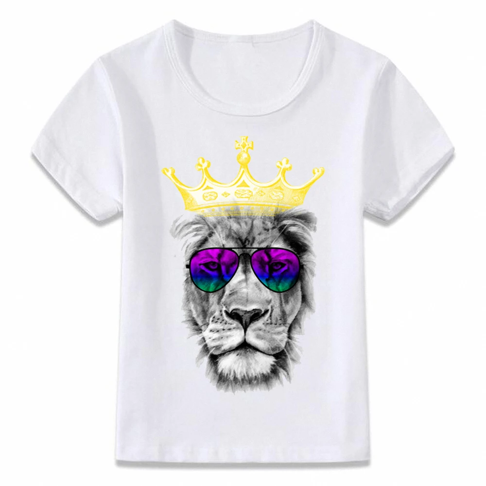 Bērni, Drēbes, T Krekls Karalis Lauva, Tīģeris, Vilks Plēsoņām Laba Bērnu T-krekls Zēniem un Meitenēm Toddler Tee Krekli oal036