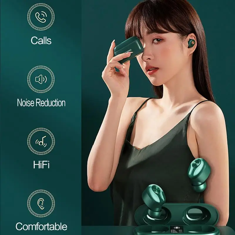 Lenovo HT18 Bezvadu Austiņas Auriculares Bluetooth Touch Kontroli TWS Bluetooth Sporta Hifi Austiņas W/Mic 1000mAh Uzlādes Gadījumā