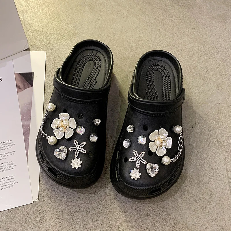 7CM augstpapēžu kurpes Sieviešu Sandales Nosprostot Vasaras Sievietes Papēži Elpojošs neslīdoša Modes Zapatos Mujer Izmērs 33-40 DIY Dāmas Čības