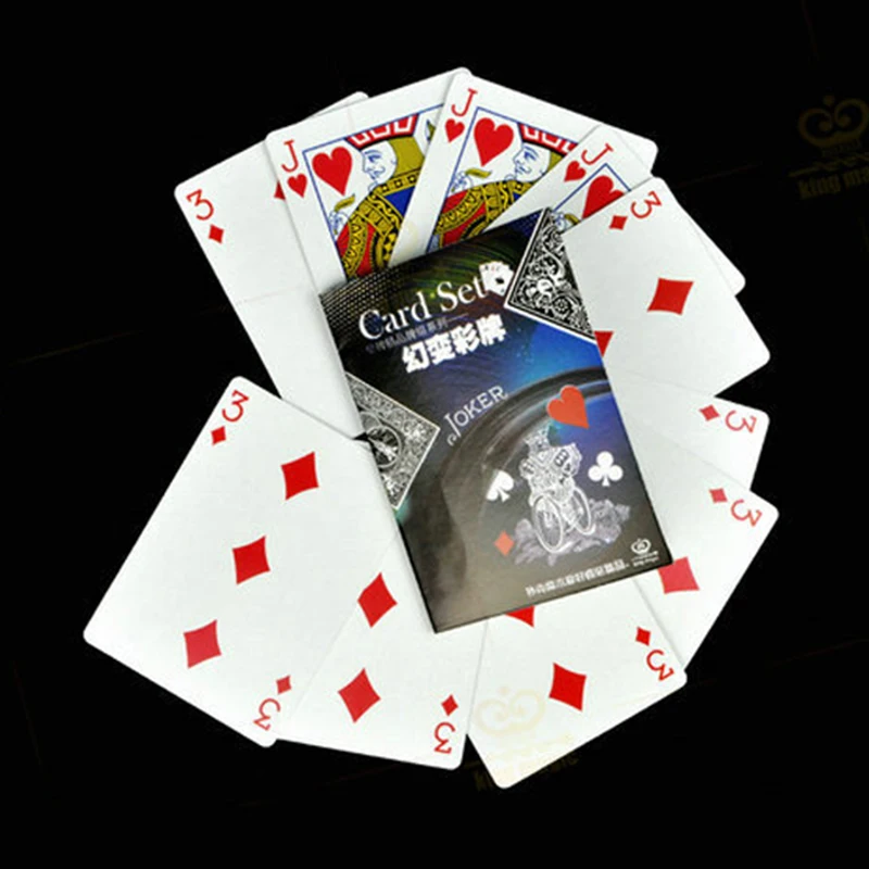 Burvju Kartes Maina Krāsu Karti Burvju Butaforijas Burvju Kartes Komplekti Burvju Triks mentalism ilūziju slēgt magia rotaļlieta viegli darīt