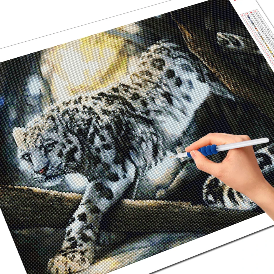 Evershine 5D DIY Dimanta Krāsošana Leopard Pilnu Kvadrātveida Dimanta Izšuvumi Dzīvnieku Rhinestone Mākslas Mājas Rotājumi