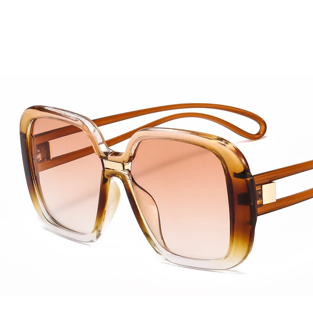 Modes Lielizmēra Kvadrātveida Saulesbrilles Sieviešu Ir 2021. Vintage Krāsains Lēcas, Briļļu Populāri Vīrieši, Saules Brilles Pakāpeniski Rāmis Toņos UV400