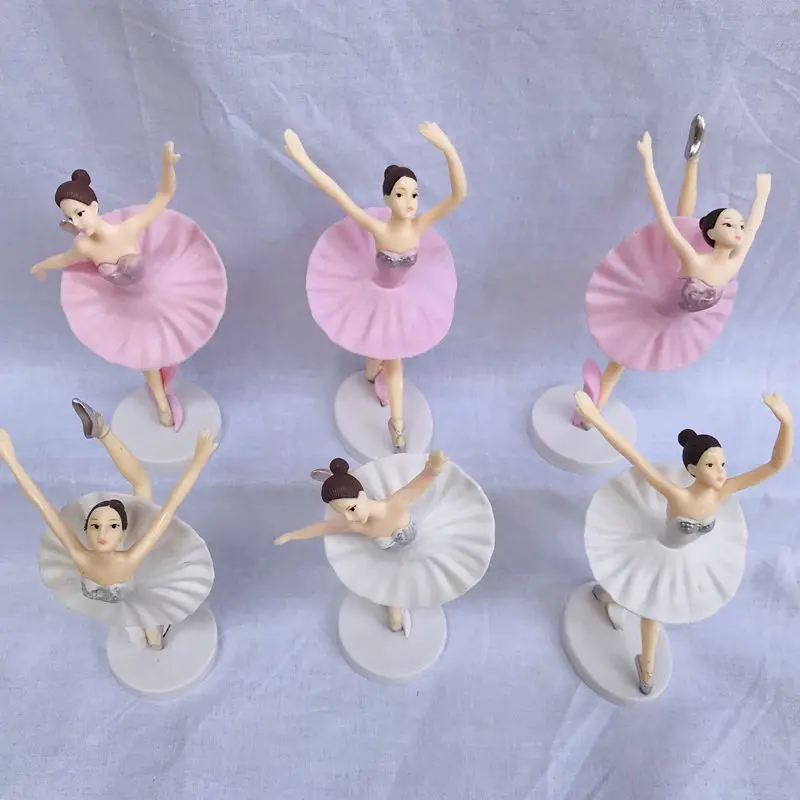 Jaunākās Rozā Lelle Kleitas 14cm Baleta Meitene Lelles 3 GAB./Daudz Dejo Meitene Kleita Dažādu Pozu Cute Mini Kids Toys 