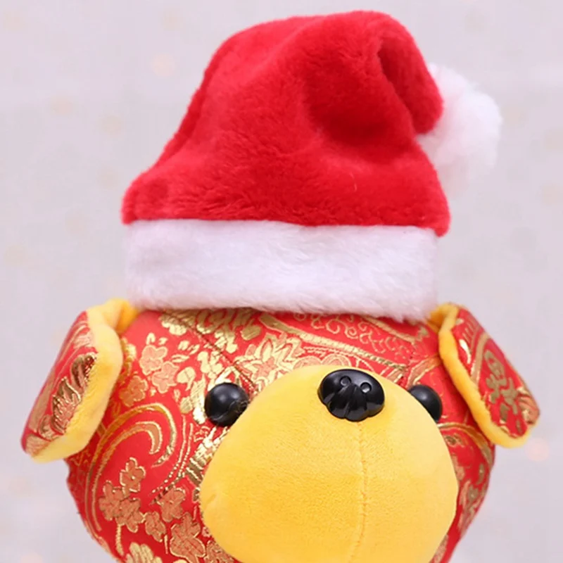 1gb Ziemassvētku Pet Cepuri Ziemassvētku Vecīša Cepure Mazu Kucēnu, Kaķu un Suņu Brīvdienu Tērps, Cepure, Piekrauts Ar Ziemassvētku Gudrs Augstas Kvalitātes Rotaslietas