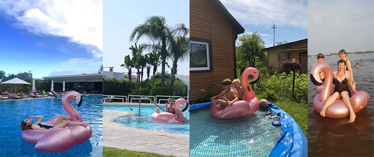 Ir 2021. Rožu Zelta Flamingo Piepūšamo Baseinu Peldēt Peldēšanas Aplis Gumijas Gredzenu Pool Puse Rotaļlietas, Ūdens Matracis, Pludmales Gultas Pieaugušajiem