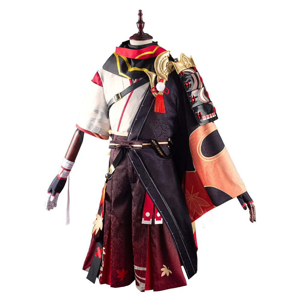 Genshin Ietekmes Kazuha Cosplay Kostīmu Tērpiem Vienotu Halloween Karnevāla Tērps