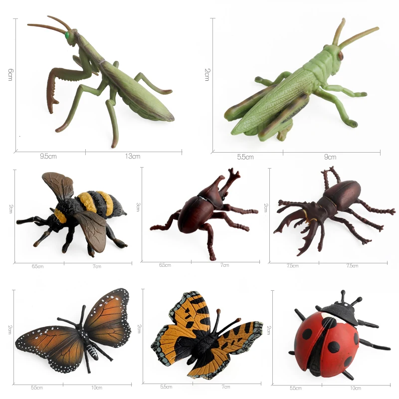 1gb Bērnu Rotaļlietas, Dāvanu Humoru bišu vaboles tauriņš, Kukaiņu Scorpion Rotaļlietas Dzīvnieku Kolekcijas Modeļus Darbības Rādītāji