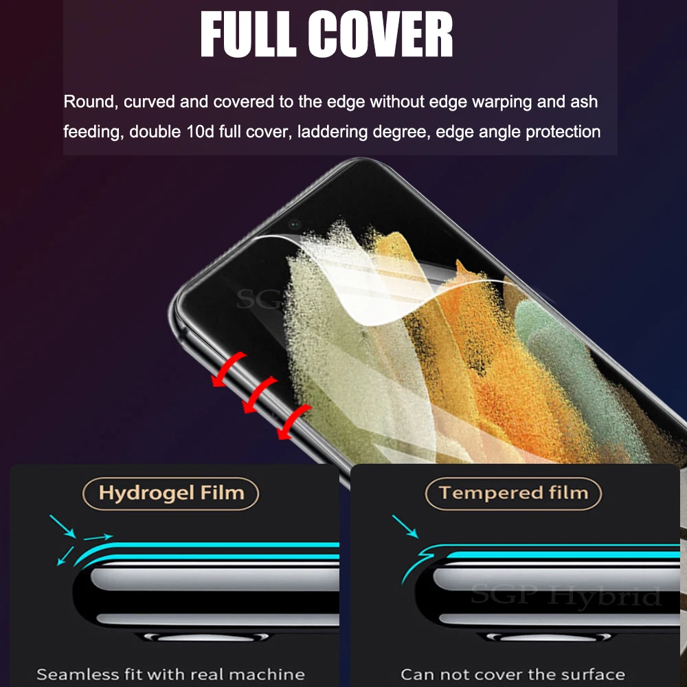 3 Gabals Hidrogelu Filmu Par Samsung Galaxy S21 Ultra 5G HD Drošības Plēves Samsang S 21 Ultra Pilnībā Segtu Aizsardzības Filmas Ne Stikla