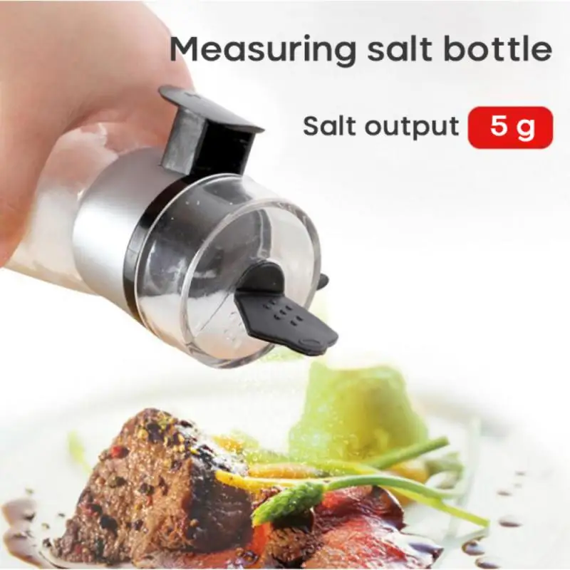 Nospiediet Tips Sāls Kontroles Pudele Kvantitatīvo Salt Shaker Garšvielas Jar Sadzīves Sāls Kaisītājs Limited Salt Shaker Garšvielu Kaste