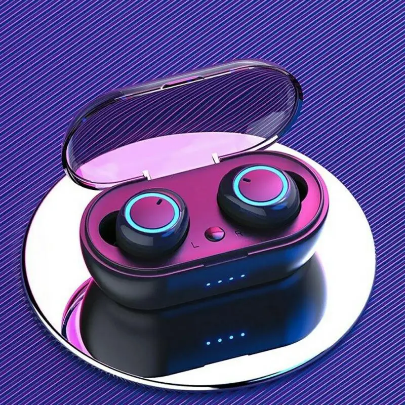 TWS Y50 Bezvadu Austiņas Bluetooth 5.0 Stereo Austiņas Spēļu Ūdensizturīgs Earbuds Ar Magnētisko Lādētāju