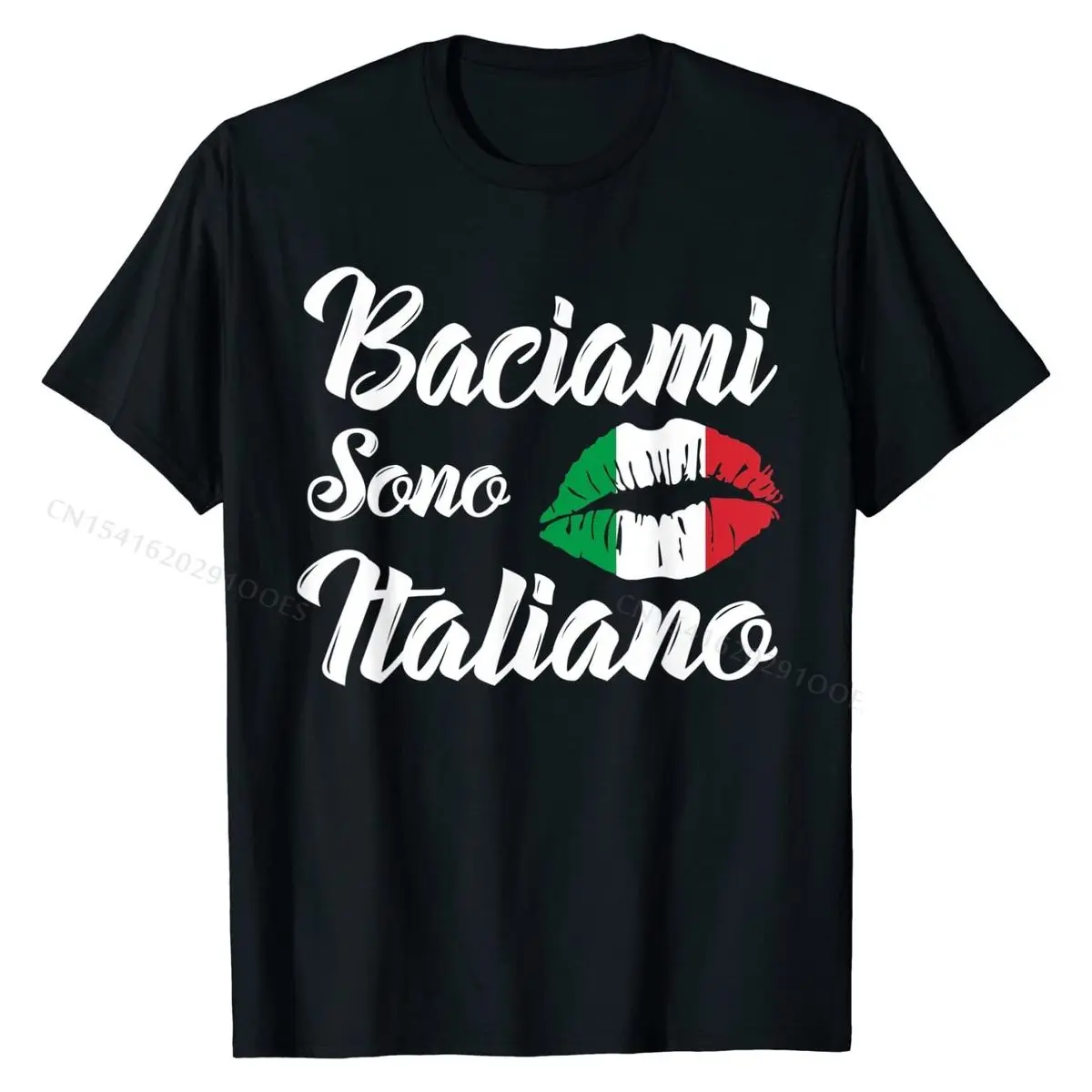 Baciami Sono Italiano Kiss Me Im itālijas Italia Itālija Smieklīgi T-Krekls, T Kreklus, Slim Fit 3D Kokvilnas Vīriešu t-veida Topi Par