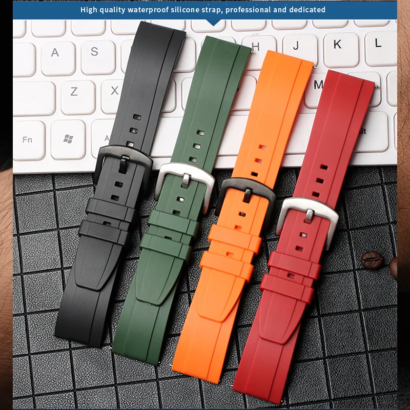 Gumijas Watchbands Par Seiko Apple Tudor Fluora Ūdensizturīgs, Mīksts Silikona Pulksteņu Siksniņas 22mm Unisex Watch Aproce Quick Release