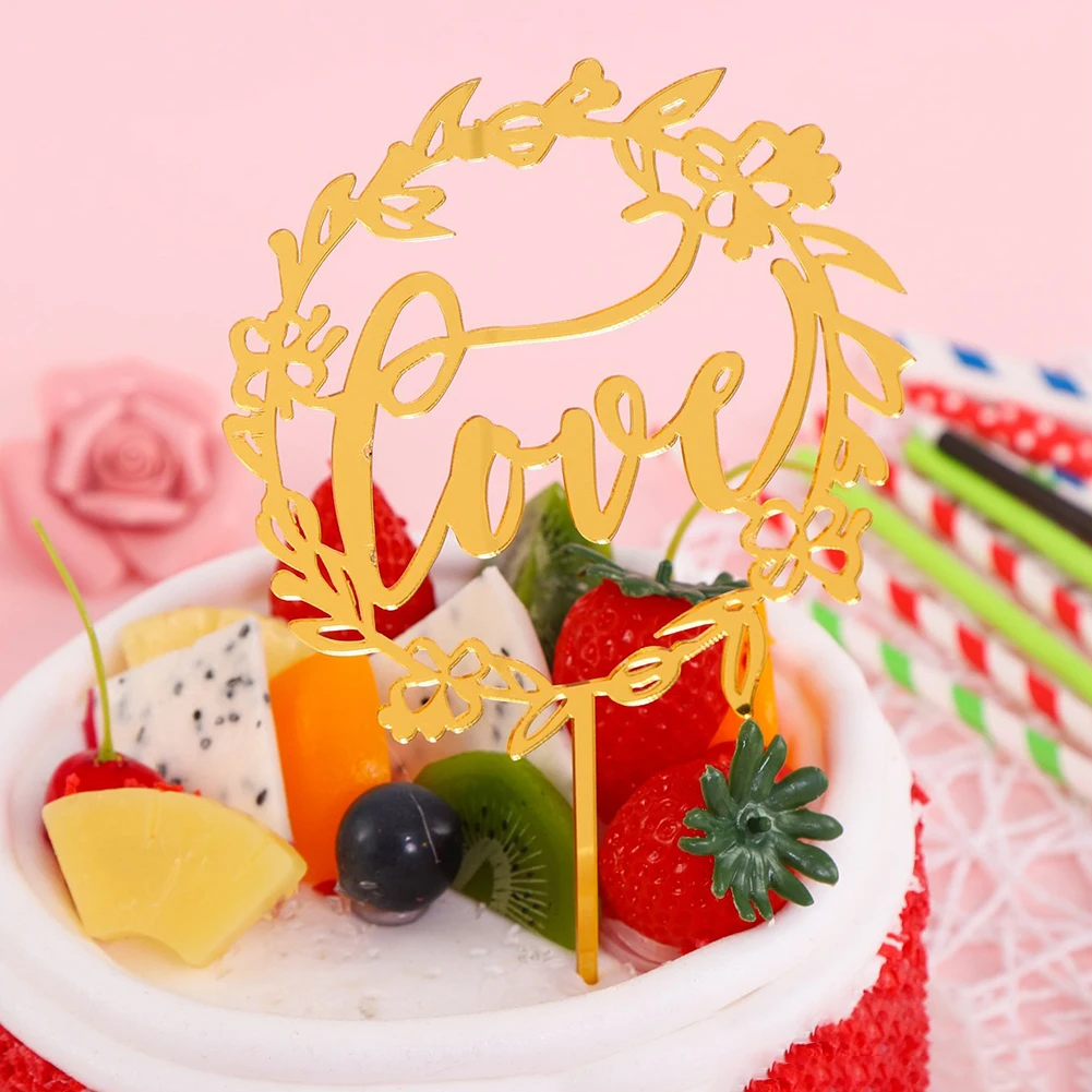 Happy Birthday Akrila Kūka Topper Puses Piegādes Deserts Cupcake Rotājumu Dekors Dzimšanas Dienas Svinības Apdare Jaunas
