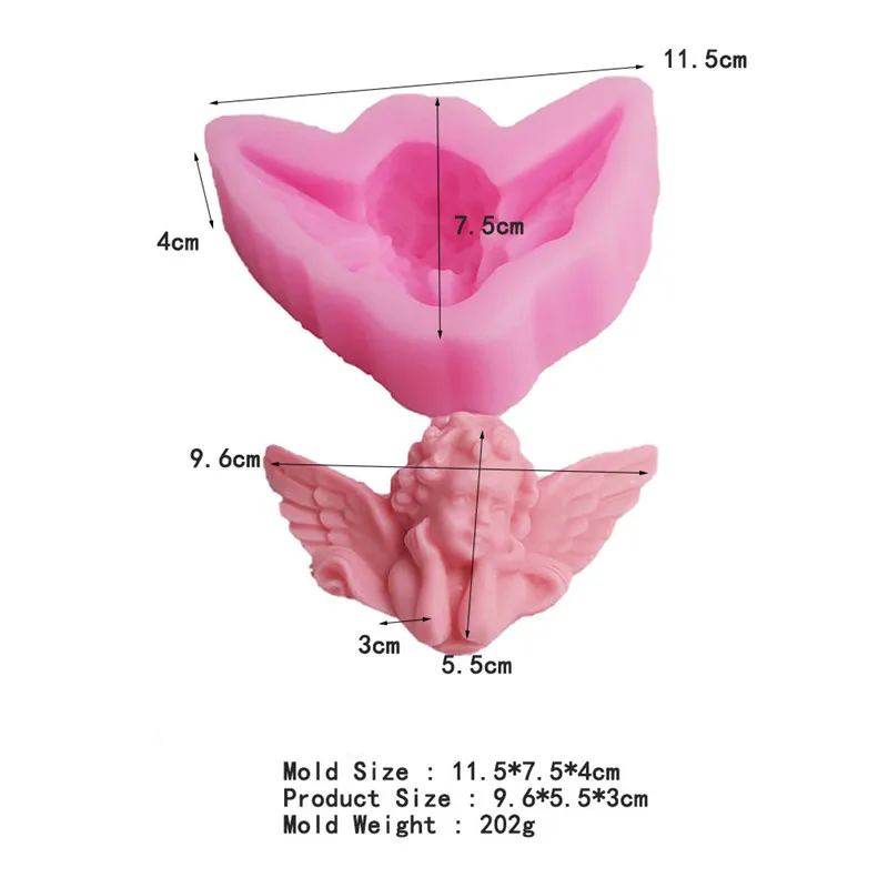 Ziedu Pasaku Silikona Veidnē 3D Eņģelis Ziepes Pelējuma DIY Aromterapijas Ģipša formu Ziepes Roku darbs Dekorēšanas Instrumentiem Pomādes Sveķu Amatniecības