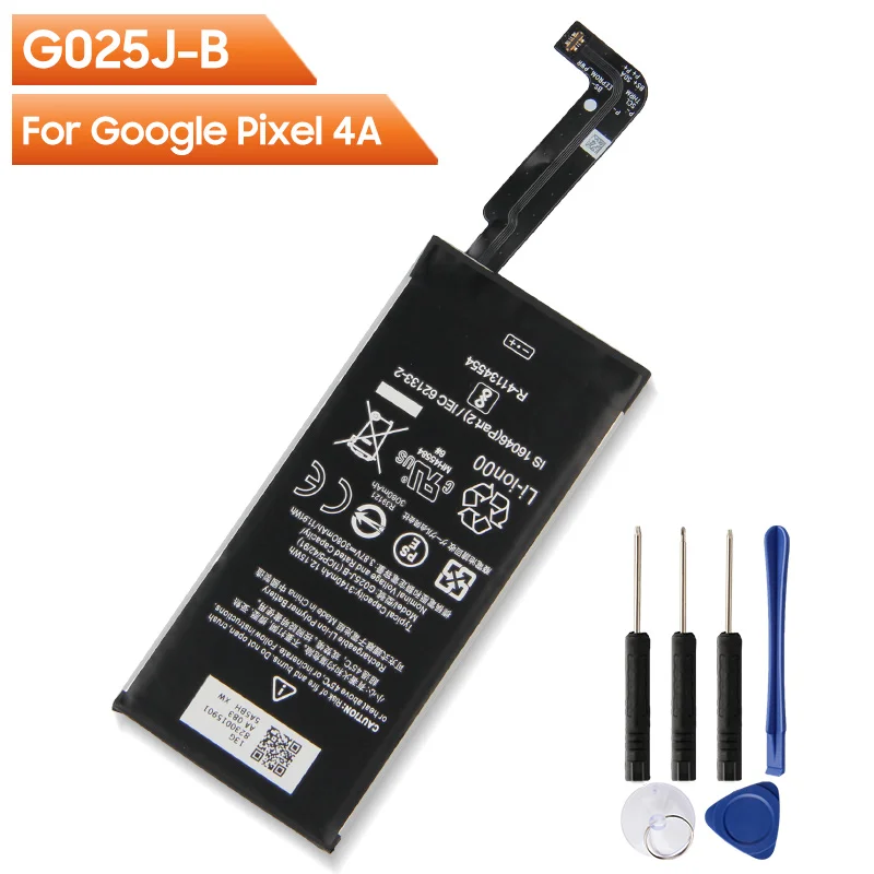 Oriģinālā Rezerves Akumulatoru G025J-B Google Pikseļu 4A Autentisks Uzlādējams Akumulators 3080mAh Ar Bezmaksas Rīkiem