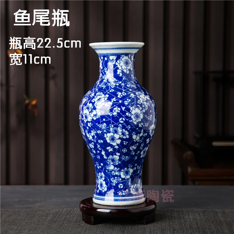 Keramikas zilā un baltā porcelāna vāzes, jauna, Ķīniešu stila mājas dekorēšana, dažādas iespējas