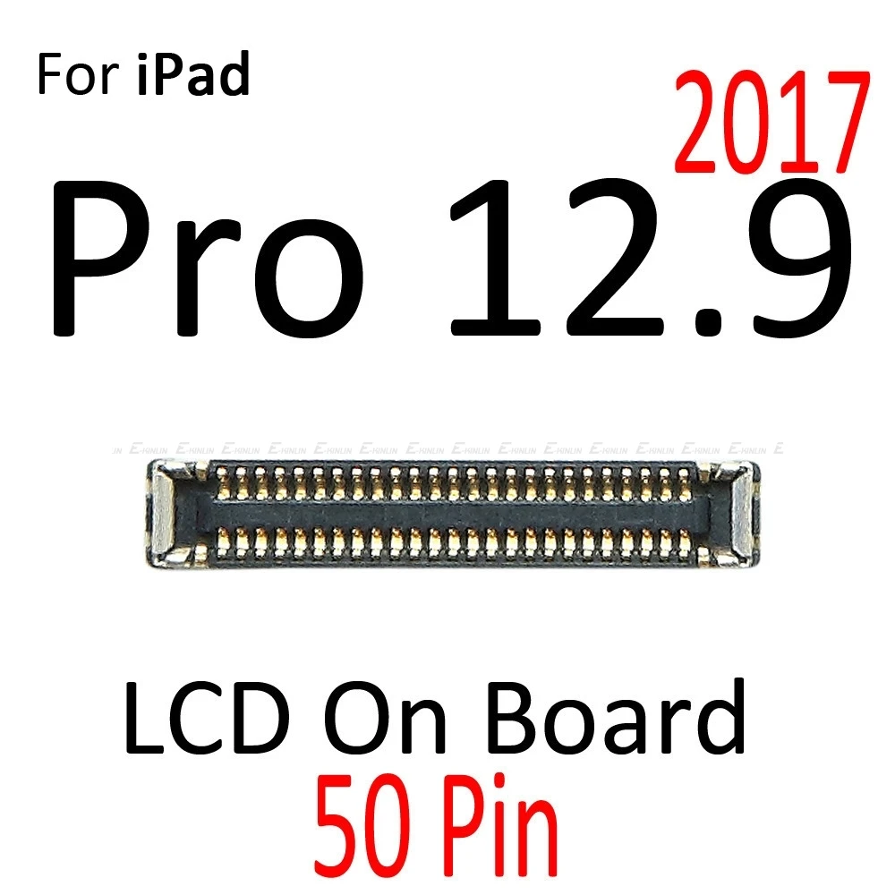 IPad Pro 9.7 10.5 12.9 2016 2017 2018 LCD Displejs, Touch Screen Digitizer ražošanas procesu kontroles Savienotājs Uz Mātesplates Flex Kabelis
