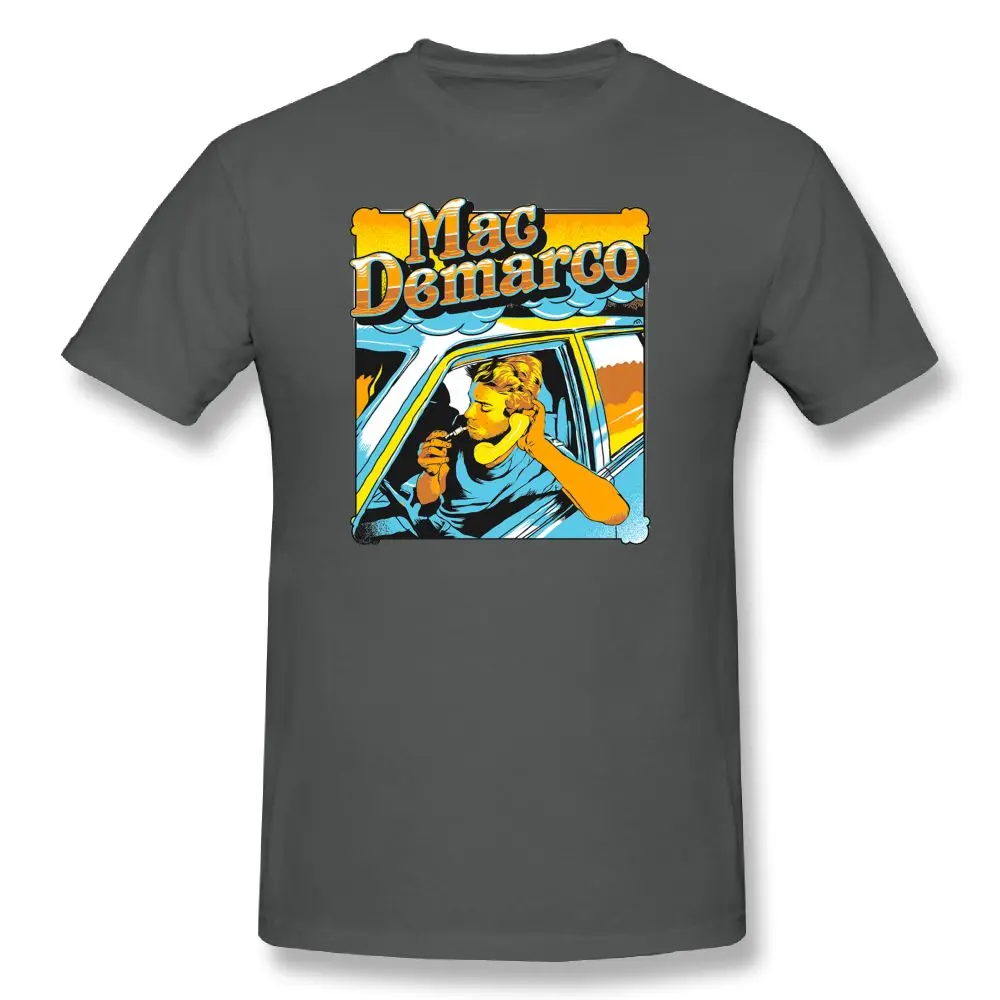 Mac Demarco T-Kreklu Ar Savu Auto Vīriešu Karikatūra Izdrukāt 100 Kokvilnas T Krekli, Vairumtirdzniecība Gadījuma T Krekls Vīriešiem Ar Īsām Piedurknēm Pamata T-Krekli