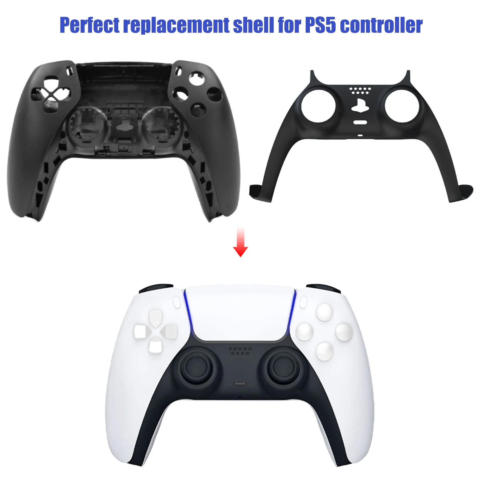 Par PS5 Anti-slip ABS DIY nomaiņa Segtu Ādas Sony PlayStation 5 Kontrolieris Gadījumā Īkšķis Stick Grip Klp DualSense