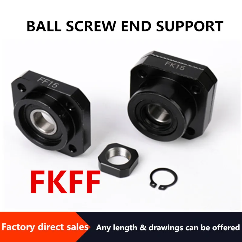 FK10FF10 Skrūvi statņa balstenis nekustīgas pamatnes lineāro gultņu FKFF10/FK10/FF10for bumbu screwSFU1205/SFU1605