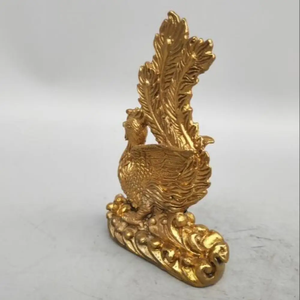 Ķīna seiko griešanai Tīra misiņa phoenix maza statuja