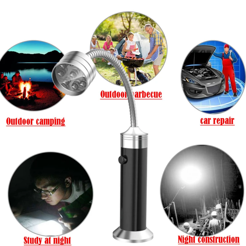 Karstā Portatīvo Magnētiskās LED Grils Gaismas Lampa 360 Grādu Regulējams BBQ Grila Grilēšanai Gaismas, Āra Grils, Apgaismojums, Instrumenti,