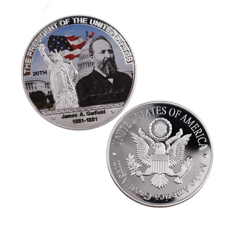 Kolekcionējamus Sudraba Monētu Amerikāņu 18 Prezidents Uliss Gran Metāla Monētas /w Lietā Radošu Izaicinājumu Monētas Dāvanu 40x3mm