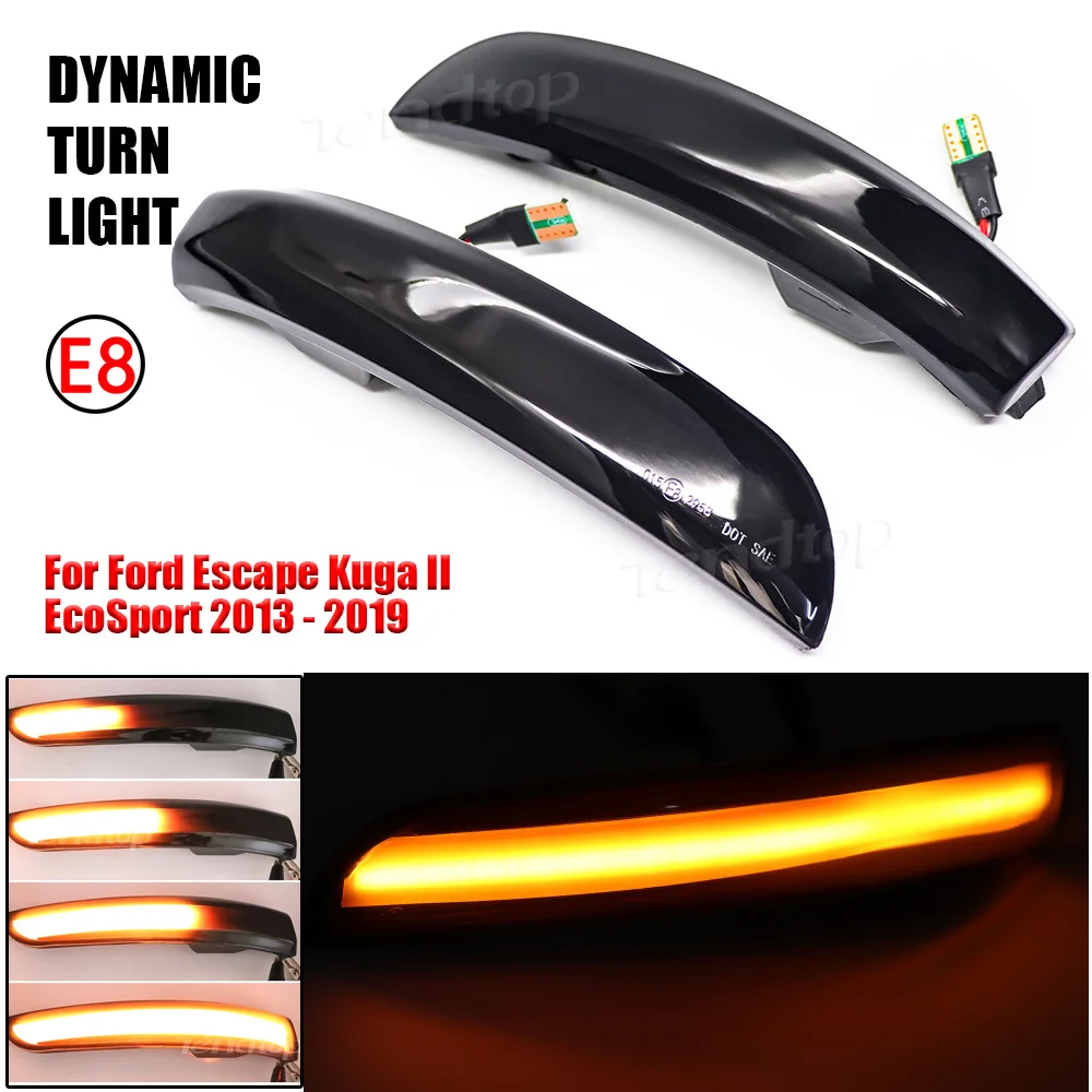 Ford Escape Kugas II EcoSport 2013 - 2019 Dinamisku Blinker LED Plūst Pagrieziena Signāla Indikators Tieši Aizstāt Oriģinālo