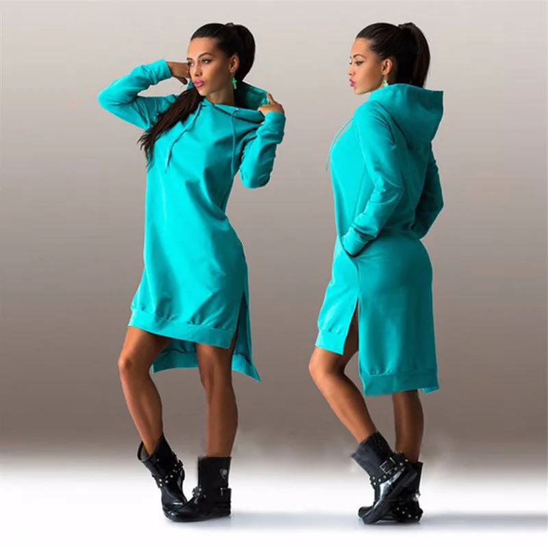 Yvlvol plus izmēra 5XL Kapuci ar garām Piedurknēm, sieviešu Kleita Krekls hoodies sieviešu silts tops streetwear puloveri