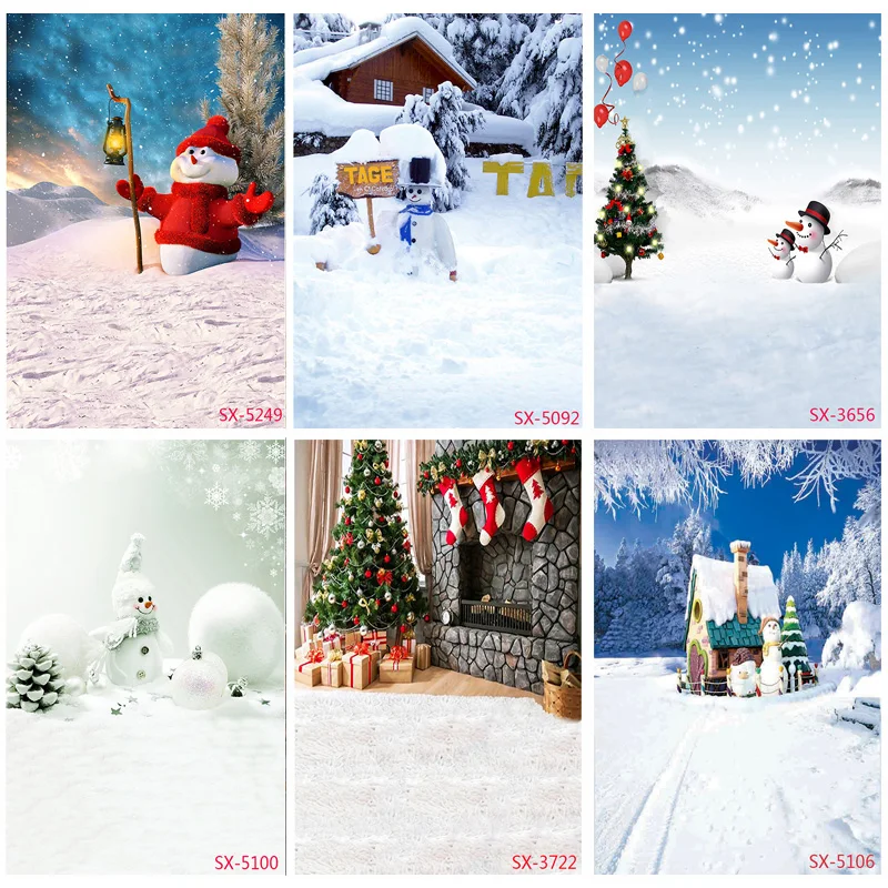Ziemassvētku Tēmu Fotogrāfijā Fona Ziemas sniegavīrs elk Bērnu Portrets Backdrops Foto Studijas Aksesuārus 2157 YXFL-71