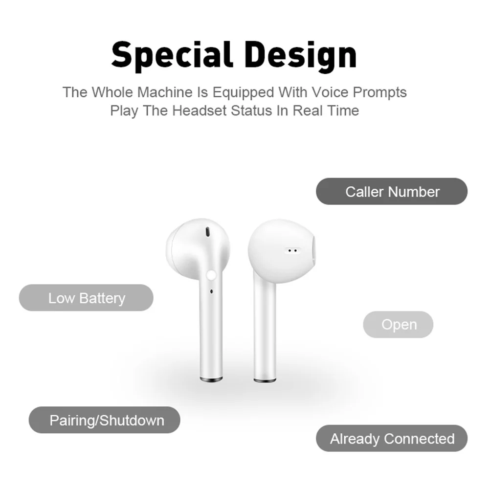 Sākotnējā i9s TWS Bluetooth Austiņas Bezvadu Austiņas Austiņas Stereo Skaņas Austiņas un Earbuds Ar Uzlādes Rūtiņu Smart Tālruni