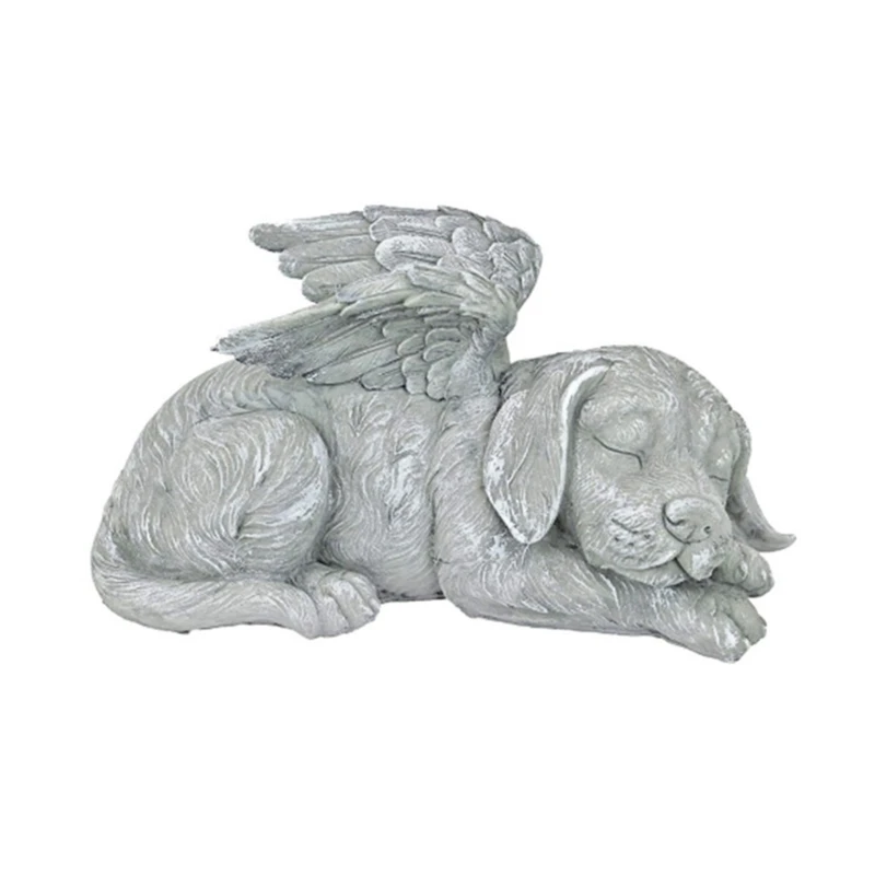 Suņu/Kaķu Eņģelis Pet Piemiņas Kapu Marķieri Cieņu Statuja Sveķu Mākslas Amatniecības Rotājumi Rotājumi