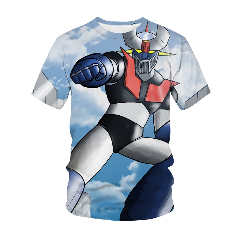 Mazinger Z 3D Druka, T-Krekls Anime Filmu Robots Streetwear Vīrieši Sievietes Gadījuma Modes T Krekls Bērniem, Zēns, Meitene t-veida Topi Unisex Drēbes