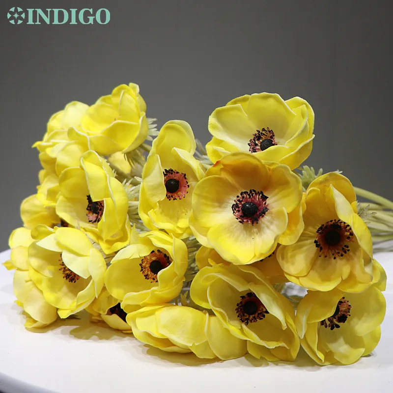 INDIGO 9 Gab Dzeltenais Vizbulis Ziedu Sākuma Apdare Kāzu Mākslīgo Ziedu Ziedu Notikumu Puse Diaplay