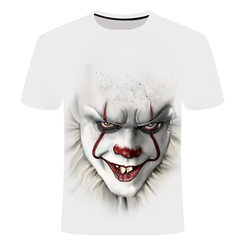 Šausmu Filma Tā Penss Gudrs Klauns Joker 3D Drukas T zēni meitenes Hip Hop Streetwear Tee T krekls bērniem Atdzist Topi Apģērbi