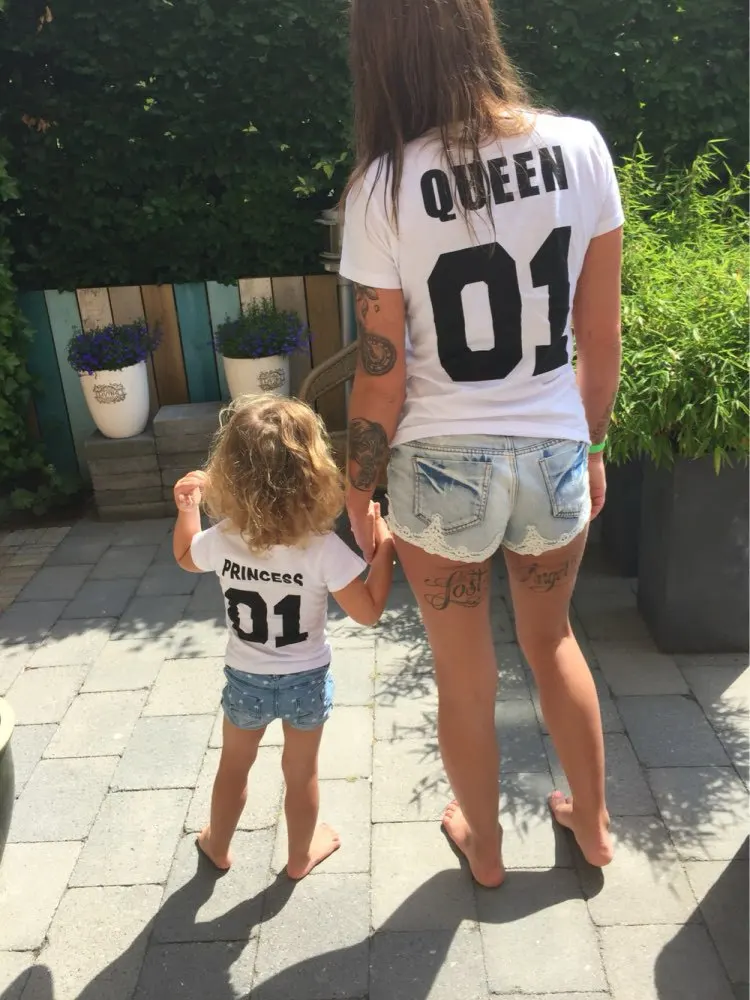 Vasarā Ģimenes Saskaņošanas Īss T Krekls Mamma Un Dēls Izskatās Drukāt Vēstules Mama Zēnu Apģērbu Modes T kreklu māte un meita