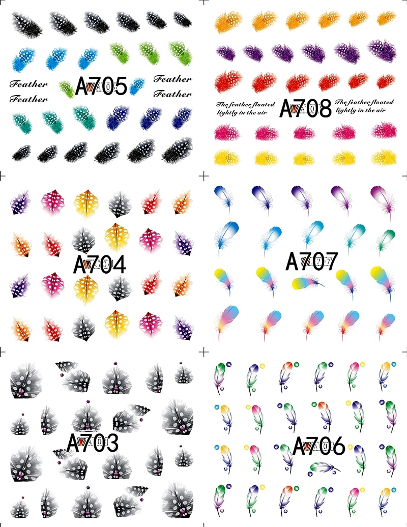12 gabali skaistumu spalvu dizaina ūdens nodošanu nail art uzlīmes uzlīmes nagiem rotājumi accessoires manikīra instrumenti, 1713-1724