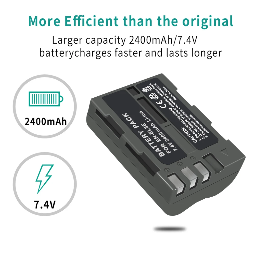 1-4gab 2400mAh EN-EL3E Digitālo rechargable Battery LED ātrās uzlādes lādētājs Nikon D300S D300 D200 D100 D700 D80 D70S D90