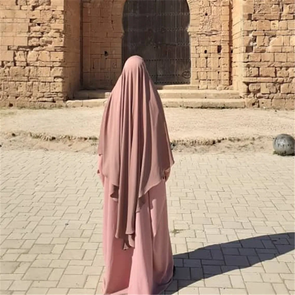 Eid Ramadāna Viens Gabals Amira Khimar Musulmaņu Sieviešu Niqab Hijab Gaisvadu Lūgšanu Šalle Islāma Burka Abaya Apģērbu Dievkalpojums