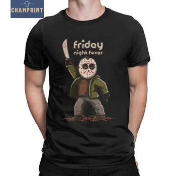 Piektdienas Nakts Drudzis T-Krekls Cilvēks Ar Īsām Piedurknēm Vintage Tee Krekls Ar Apaļu Kakla Kokvilnas Apģērbs Izdrukāt T Krekli