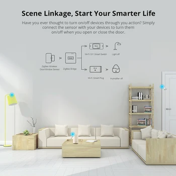SONOFF SNZB-04 Zigbee Durvju Logu Signalizācijas Sensors eWelink Smart Security ZBBridge Nepieciešamo Darbu Ar Alexa, Google Home Karstā