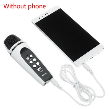 Balss Maiņa Mikrofons Mini Mobilais Viedtālrunis, 4 Režīmi PC Dziedāšanas Mājas Bezvadu Skaņas Rokas IPhone Android