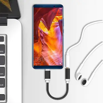 1gb Pīts Kabelis, Adapteris USB-C Tips C Līdz 3,5 mm Jack Austiņu Kabeli Audio Aux Kabelis, Adapteris Xiaomi Huawei Smart Tālruni