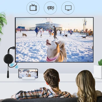 5G/2.4 G WiFi Displejs HDMI Dongle-saderīgu TV Stick Chromecast 4K Ultra Augstas Izšķirtspējas Ekrāns Mirroring YouTub Netflix