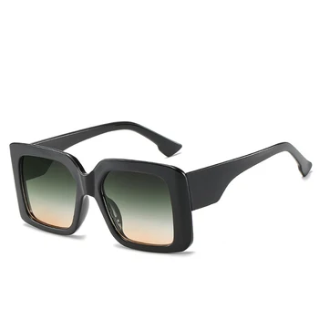Lielizmēra Kvadrātveida Saulesbrilles Sieviešu Modes Retro Slīpums Saules Brilles Ir 2021. Vīrieši Blue Liels Rāmis Glāzes Vintage Brilles UV400