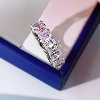 Ir 2021. Tendence 925 Sterling Sudraba 3*5mm Lab Diamond, Ruby Emerald Dārgakmens Gredzeni Sievietēm Kokteilis Puse Kāzu Joslās Rotaslietas Dāvanu