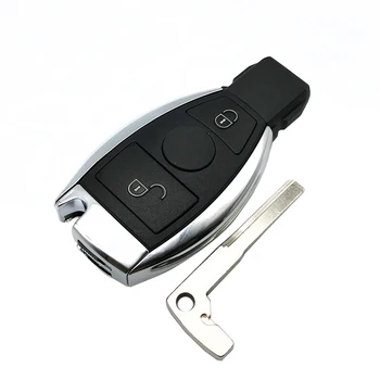 2 Pogas Nomaiņa Smart Tālvadības Auto Atslēgu Apvalka Mercedes Benz BGA CLS CLK CLA SLK W203 W210 W211 W204 AMG Gadījumā Fob