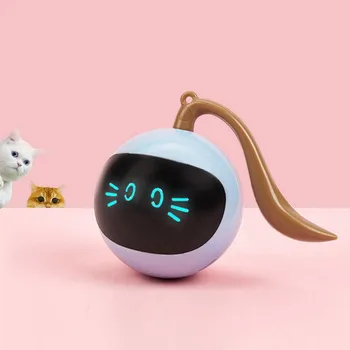 Elektronisko Pet Cat Toy Smart Cat Toy Rotējošu Bumbu Automātiskā Funny Kaķis Izmantot Rotaļlietu Uzlādējams Bumbu Rotaļlietas, Lai Kaķiem Kaķēns Gatos