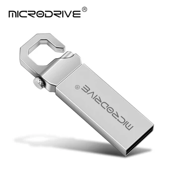 USB Flash Drive 64GB Metāla Pendrive ātrgaitas USB Stick 32GB pendrive Reālā Ietilpība 16GB usb flash vairumtirdzniecības ar atslēgu gredzens dāvanu