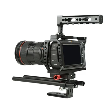 Viltrox Kamera, Būris BMPCC 4K Blackmagic Kabatas Kino Kameru Aizsardzības būrī Roktura sekot uzmanību ar 1/4
